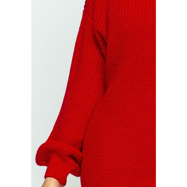 Gifted Oversized Turtleneck Sweater Dress