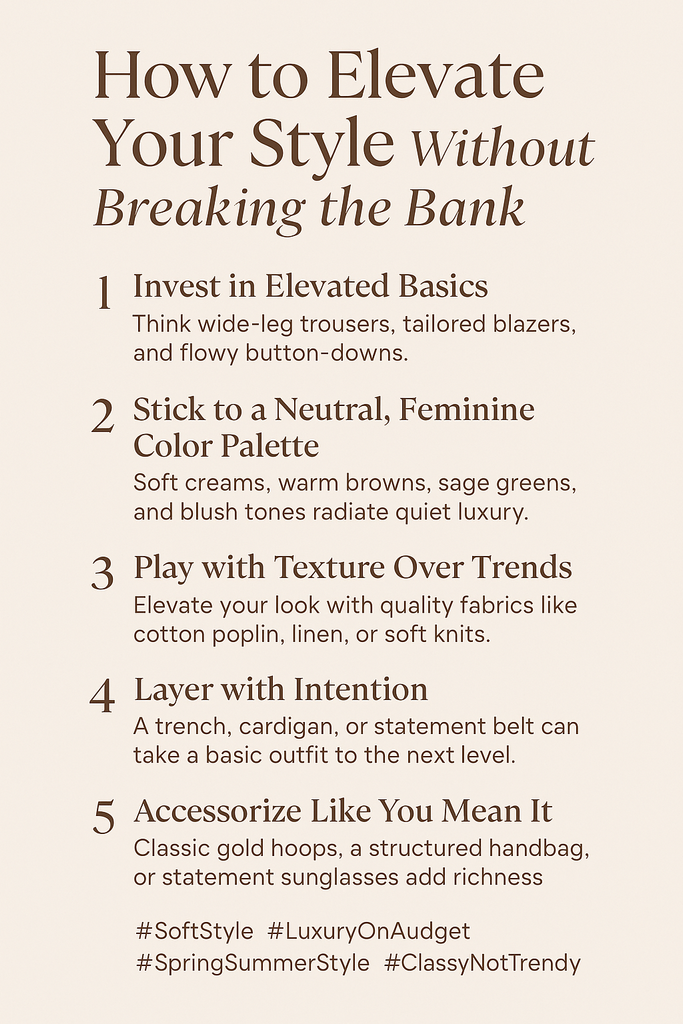 How to Elevate Your Style Without Breaking the Bank – Soft, Classy &amp; Chic Looks for Spring/Summer