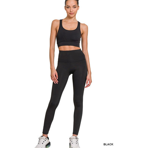 ATHLETIC RACERBACK TANK TOP & LEGGINGS SET