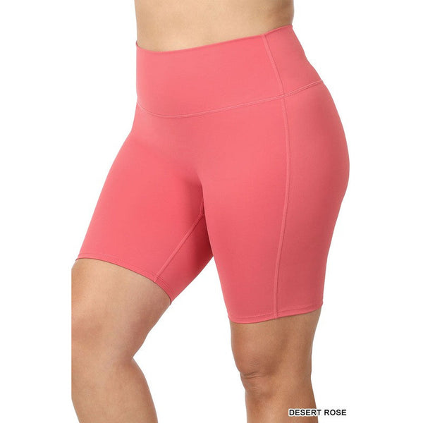 ATHLETIC HIGH RISE BIKER SHORTS