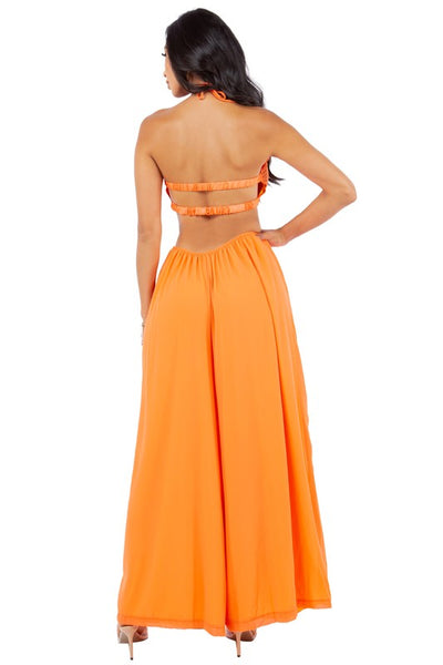 BEACHY SEXY SUMMER JUMPSUIT (ORANGE)