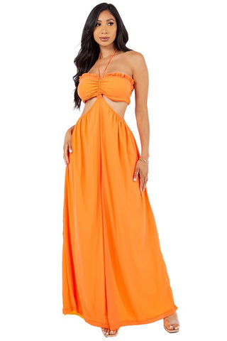 BEACHY SEXY SUMMER JUMPSUIT (ORANGE)