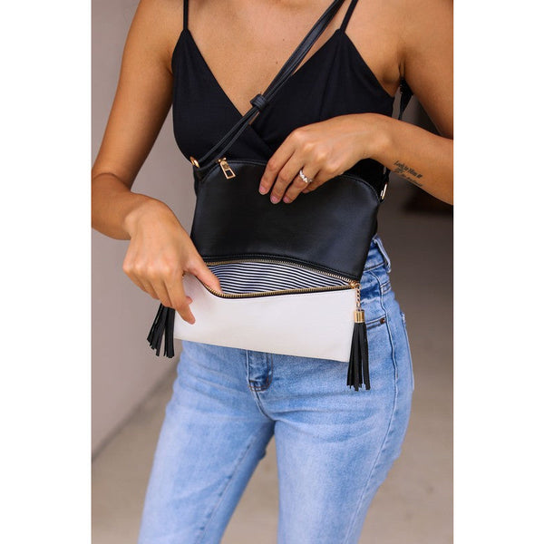 The Kennedy Solid Tassel Messenger Bag