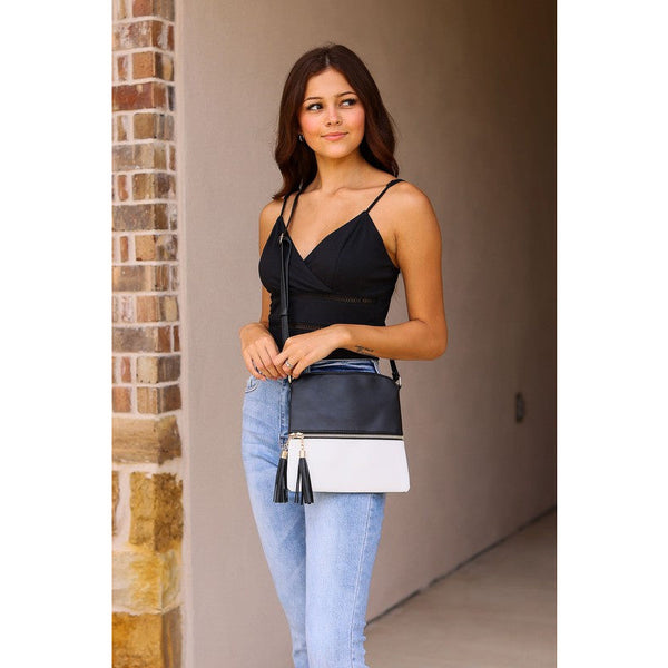 The Kennedy Solid Tassel Messenger Bag