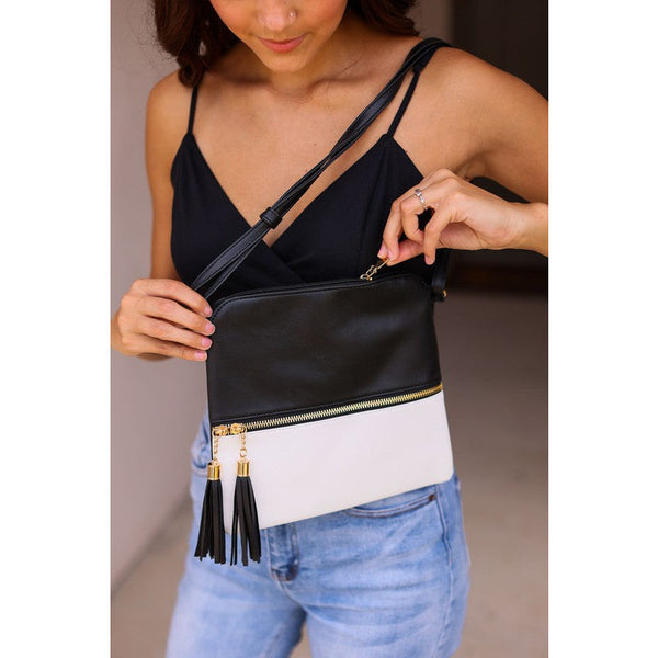 The Kennedy Solid Tassel Messenger Bag