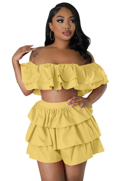 HAVANA SEXY SUMMER TWO PIECE SET  ORANGE