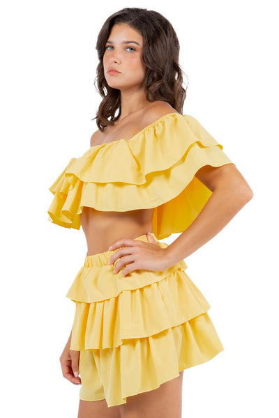 HAVANNA SEXY SUMMER TWO PIECE SET  YELLOW
