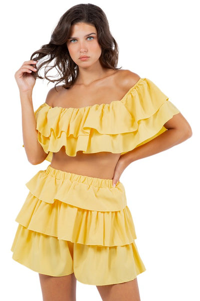 HAVANNA SEXY SUMMER TWO PIECE SET  YELLOW