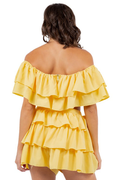 HAVANNA SEXY SUMMER TWO PIECE SET  YELLOW