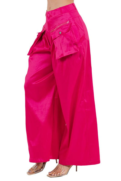 WANNABE WIDE-LEG CARGO PALAZZO PANTS