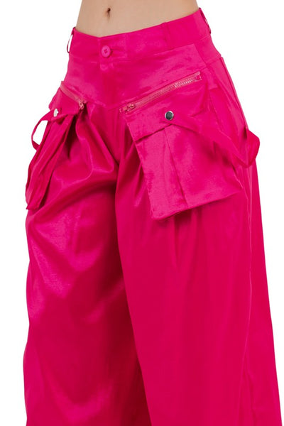 WANNABE WIDE-LEG CARGO PALAZZO PANTS