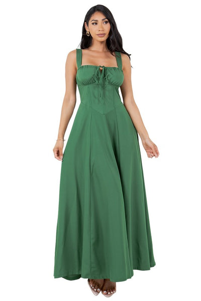 DREW LONG MAXI DRESS (GREEN)