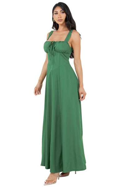 DREW LONG MAXI DRESS (GREEN)