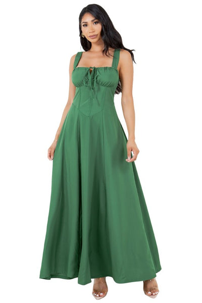 DREW LONG MAXI DRESS (GREEN)