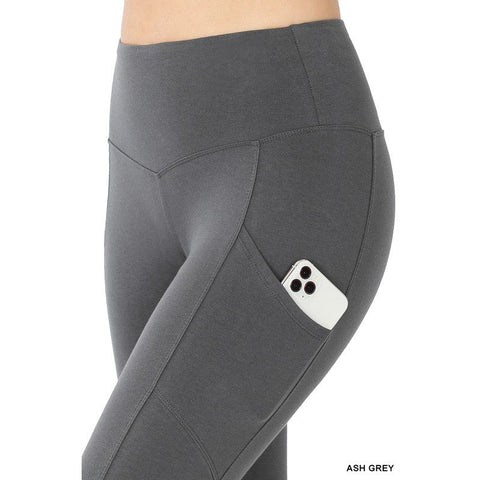 WIDE WAISTBAND POCKET LEGGINGS