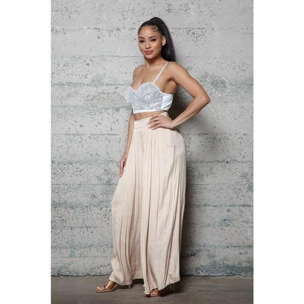 Sasha Wide Leg Pleated Dress Pants