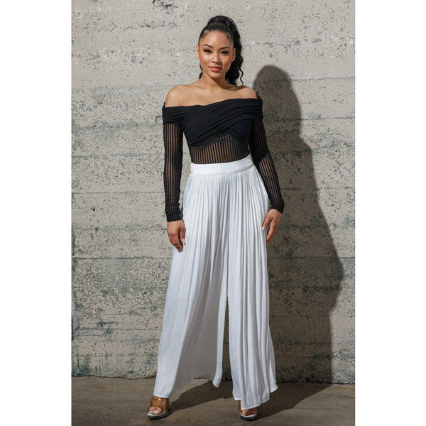 Sasha Wide Leg Pleated Dress Pants