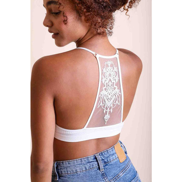 Tattoo Mesh Racerback Bralette