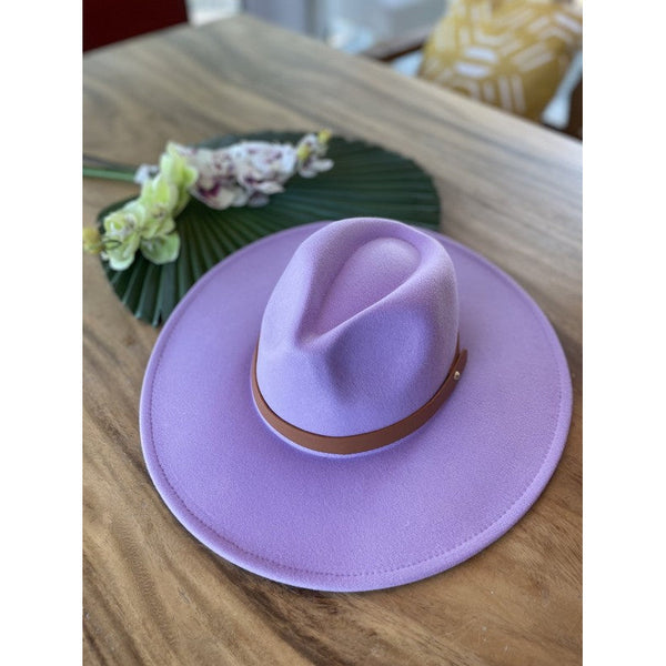 Wide brim panama hat in vegan felt