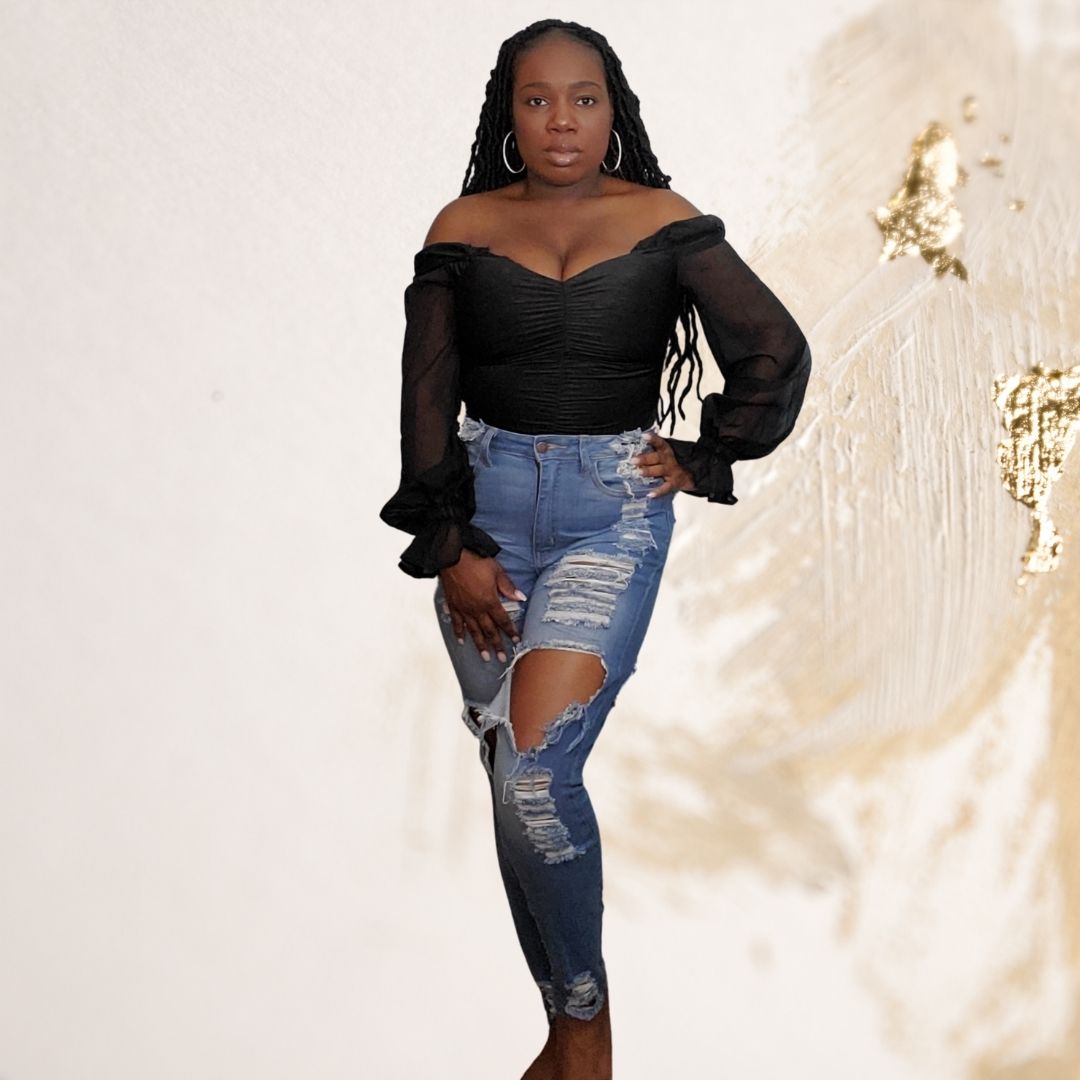Victoria Ruched Off the Shoulder Bodysuit