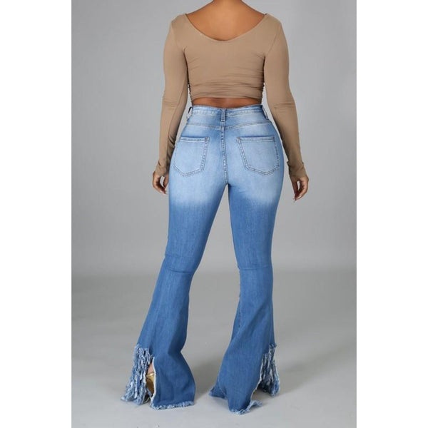 Bad Gal Distressed High Rise Jeans