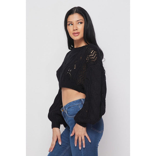 La Femme Cropped Sweater