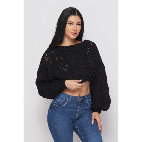 La Femme Cropped Sweater
