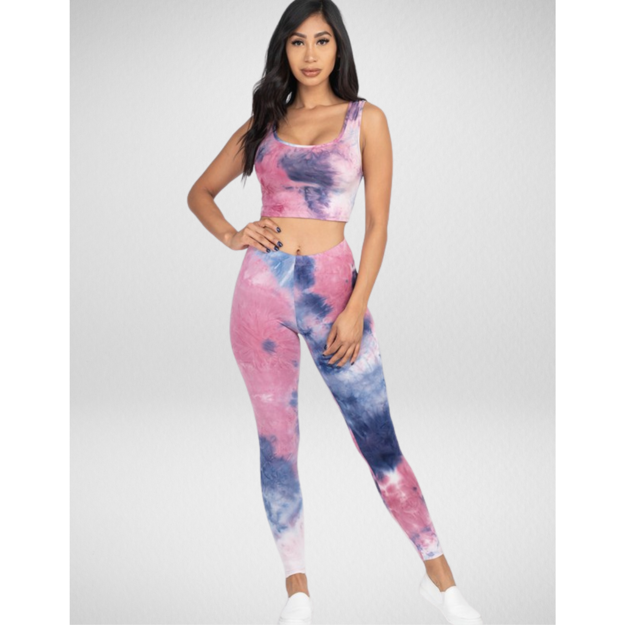 Good Form Tie-Dye Crop Top & Leggings Set