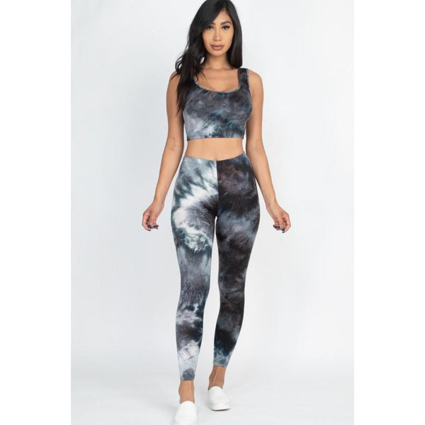 Good Form Tie-Dye Crop Top & Leggings Set